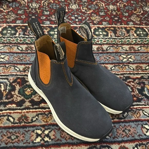 Blundstone 2147 Active Chelsea Boots Navy Burnt Orange | US M6.5 / W8.5 - Picture 3 of 8